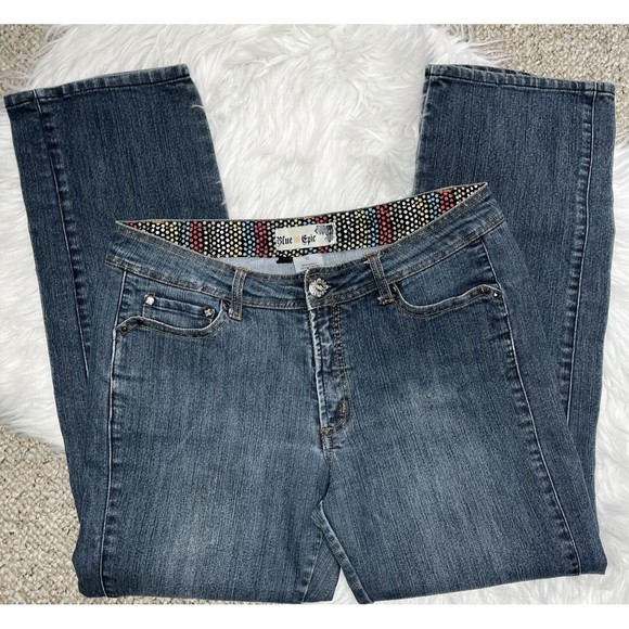 Blue Epic Jeans Women's Blue Denim Mid Rise Size 12 - Picture 4 of 12